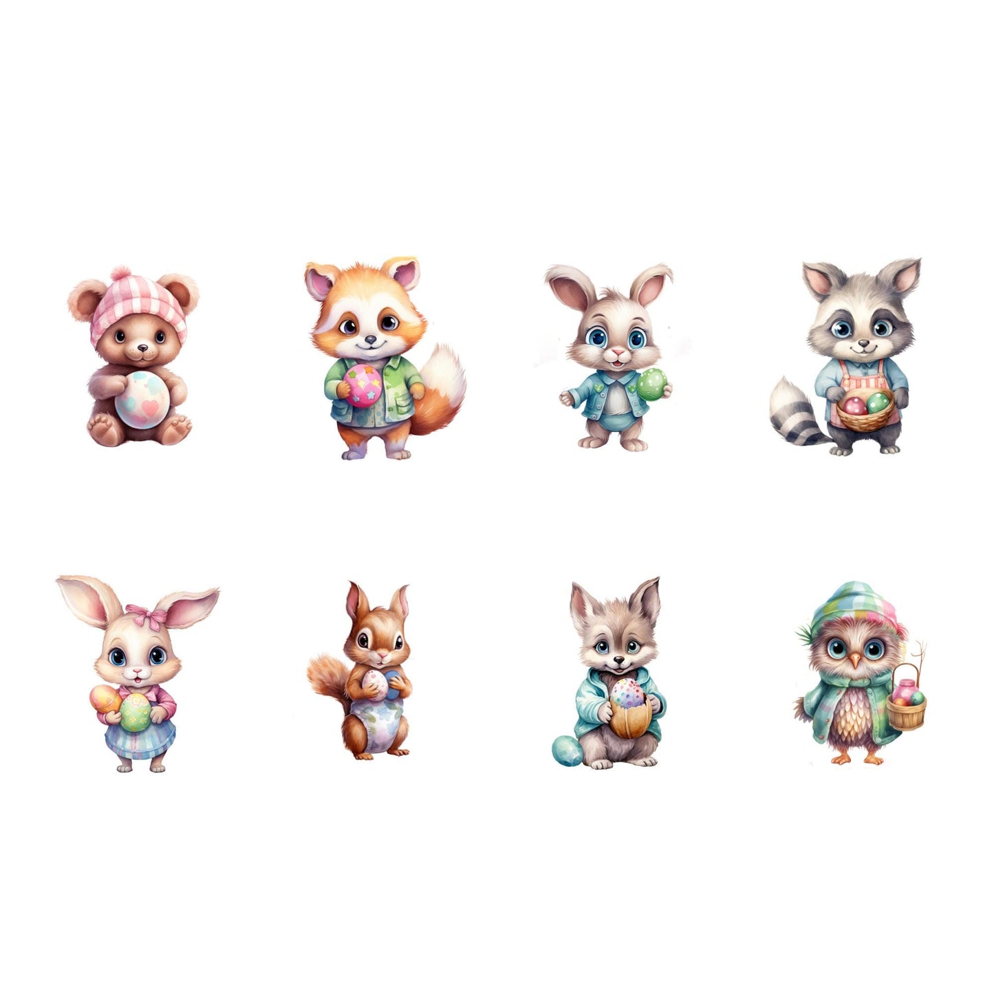 Easter Woodland Animal Clipart