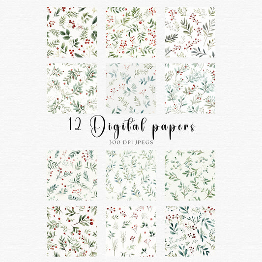 Papeles digitales de muérdago