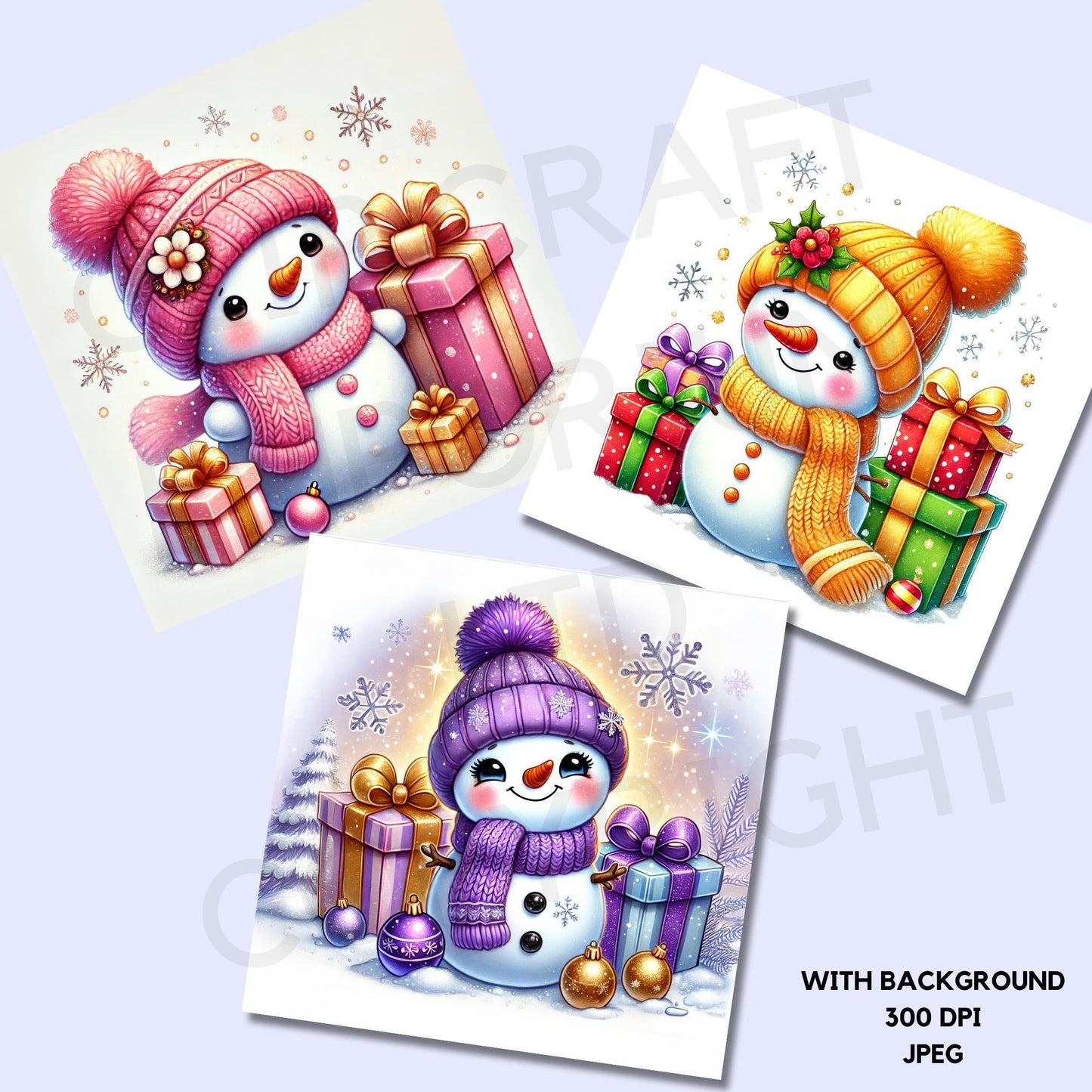 15 Cute Snowman Clipart