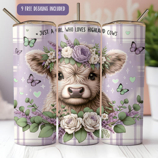 a purple tin with a picture of a cow on it