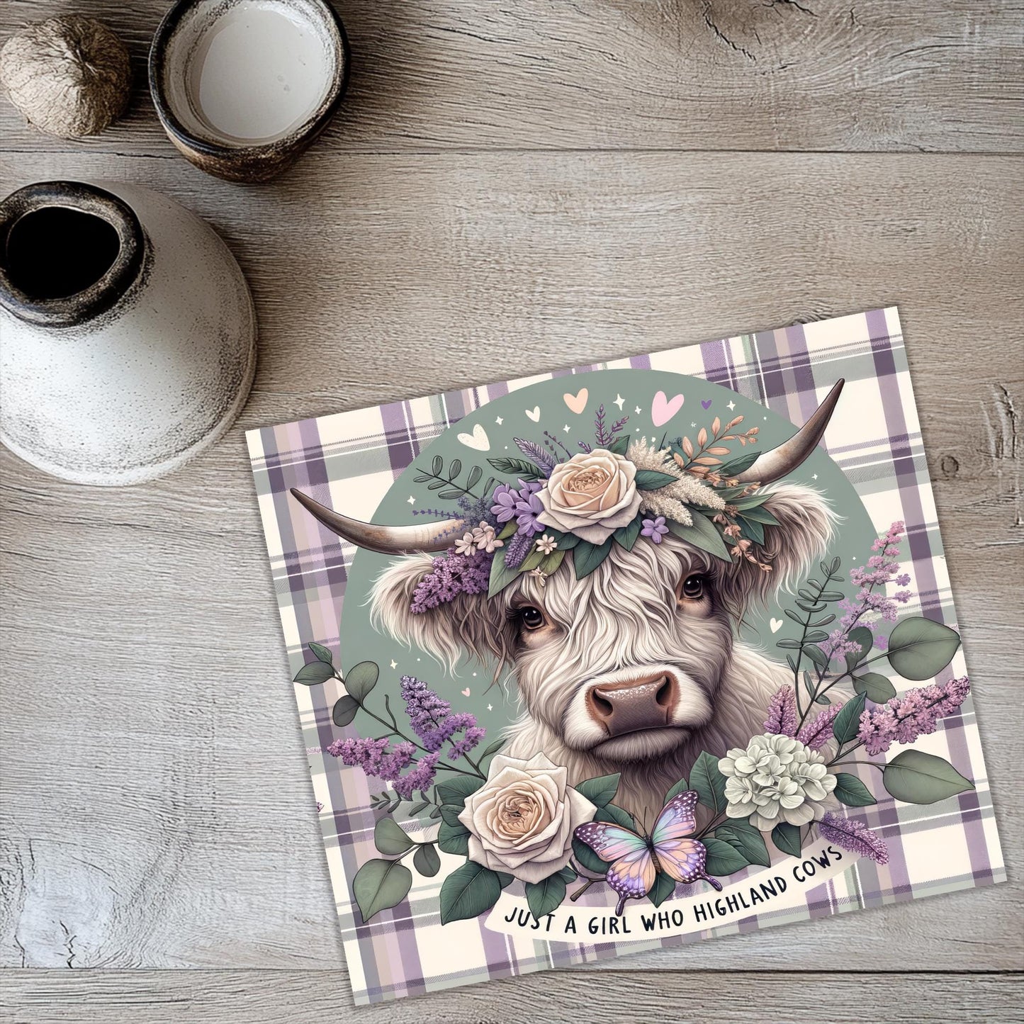 a picture of a cow with a flower crown on its head