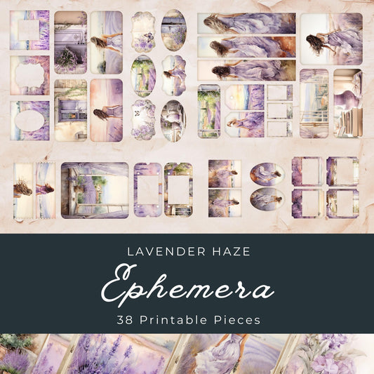 Lavender Haze Junk Journal Ephemera