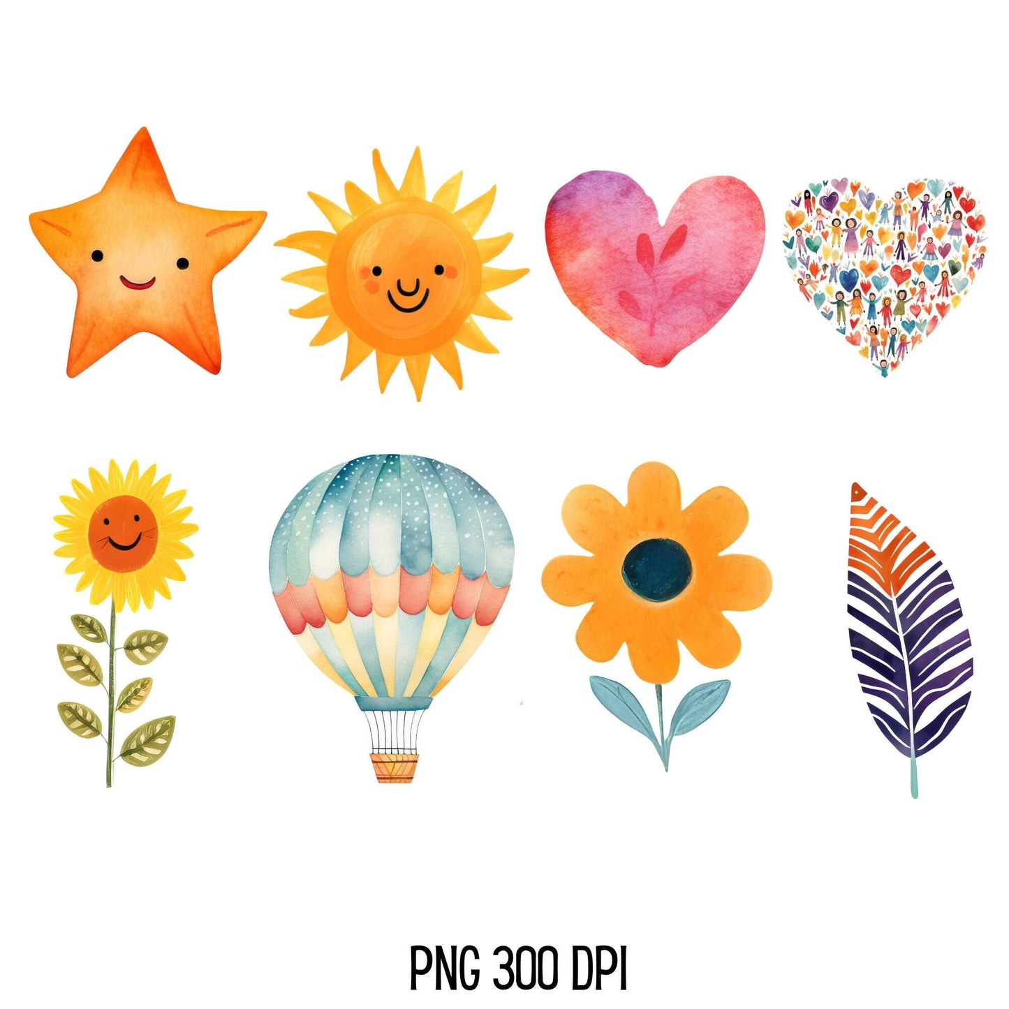 Watercolor Nursery Doodle Clipart