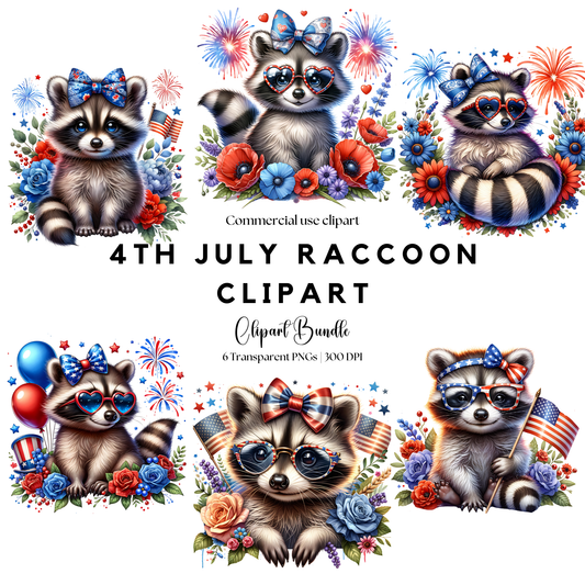 a group of raccoons with flowers and balloons