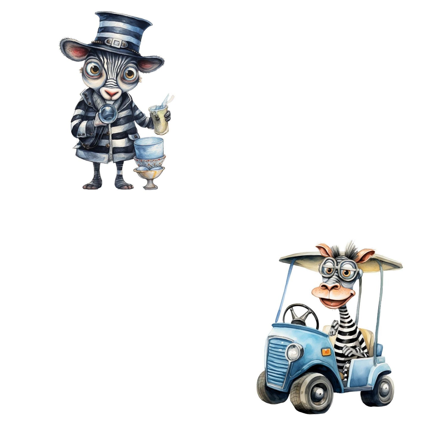 Quirky Zebra Clipart