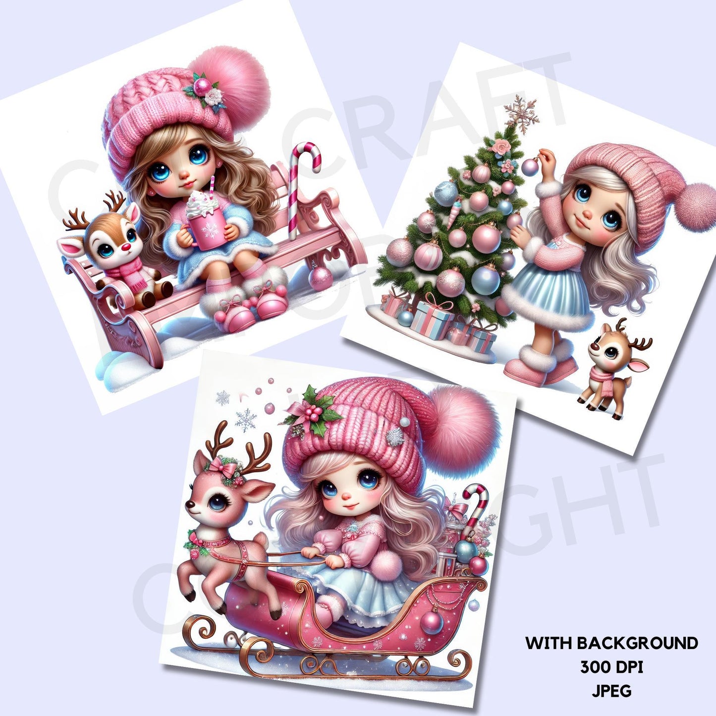 15 Christmas Gnome Girl Clipart