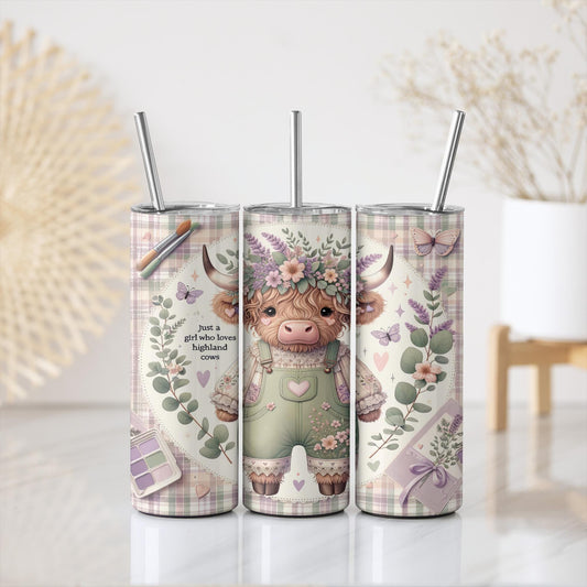 three tumbles with a picture of a cow on them