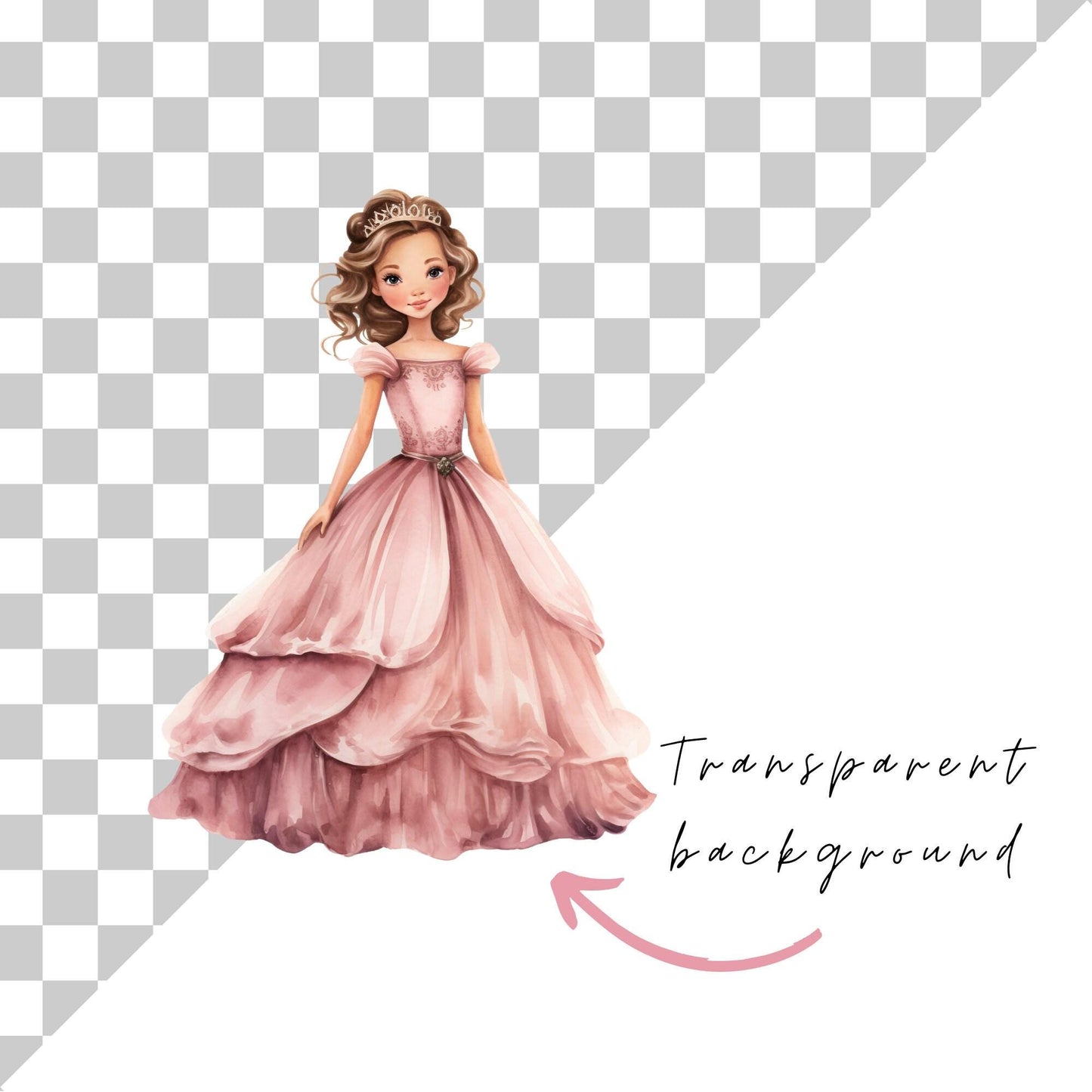 Clipart de princesa de cuento de hadas