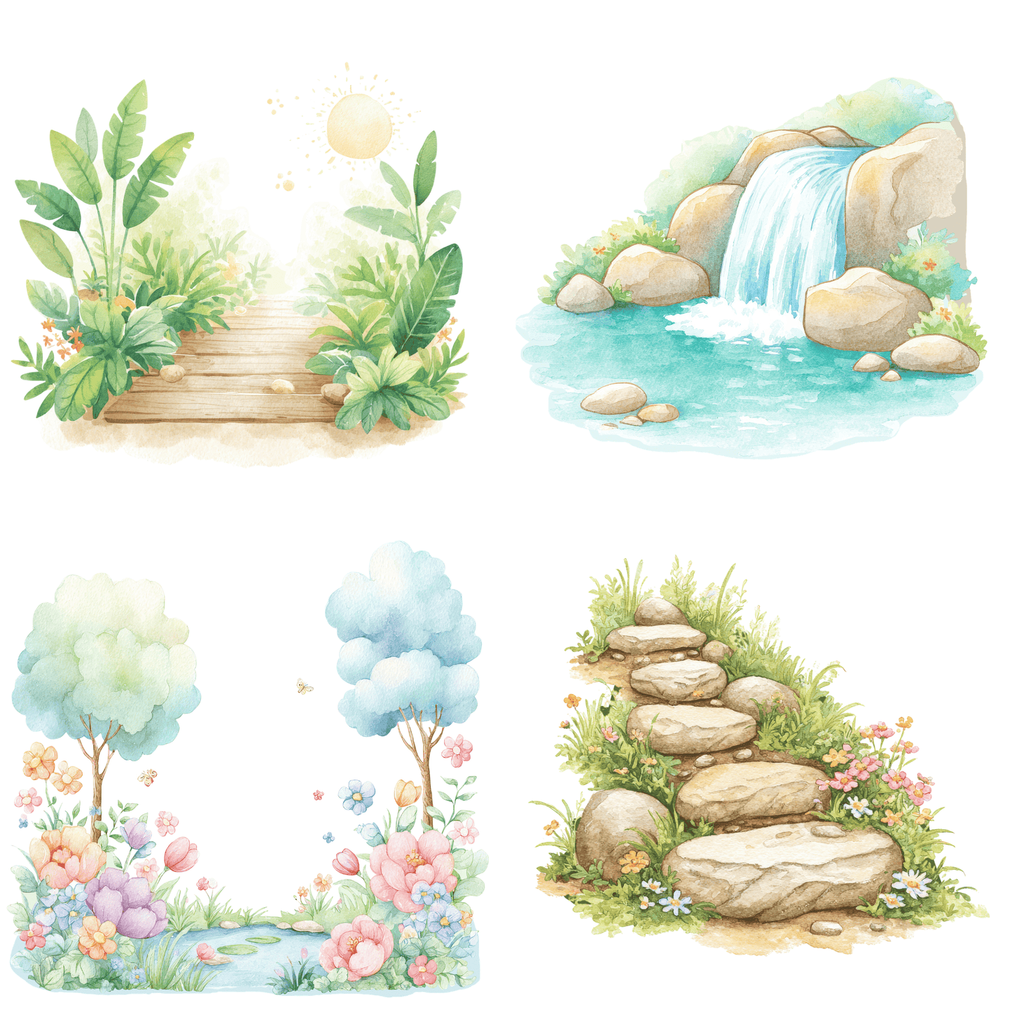 Adam & Eve Kids Clipart Bundle (42 PNGs, Commercial Use, Bible Story Clipart for Printables & Worksheets)