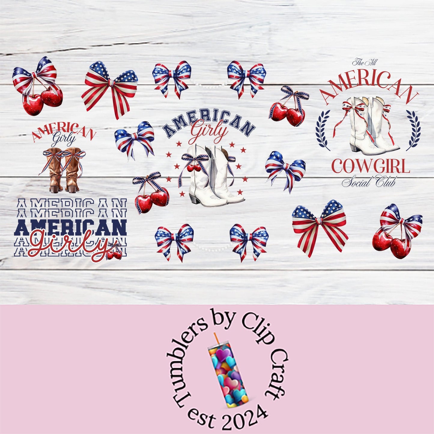 a wooden sign that has some patriotic items on it