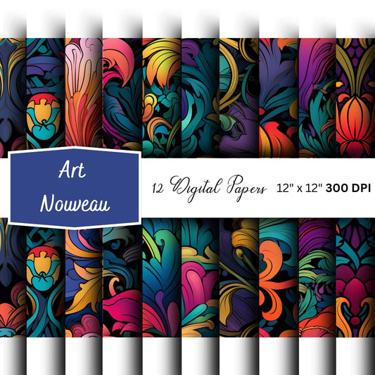Art Nouveau Digital Papers