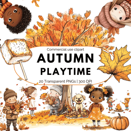 Autumn Play time clipart