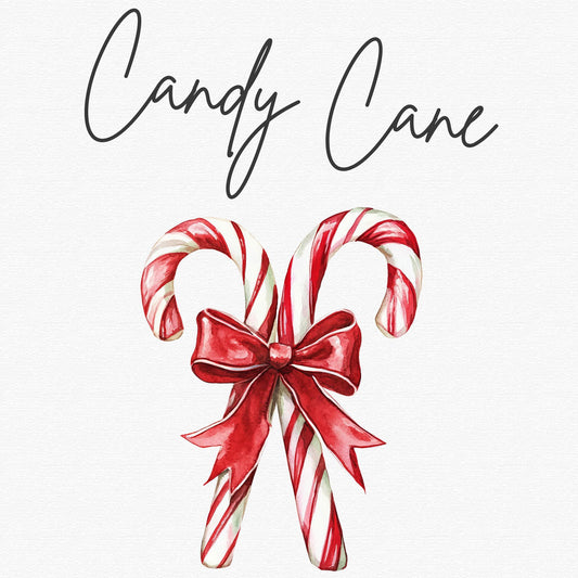 Candy Cane with Bow Clipart