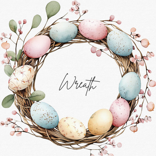 Easter Wreath Clipart Single
