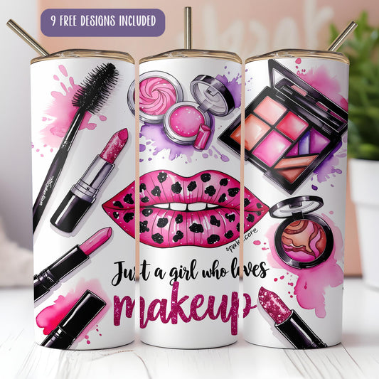 a couple of cans that have some lipstick on them