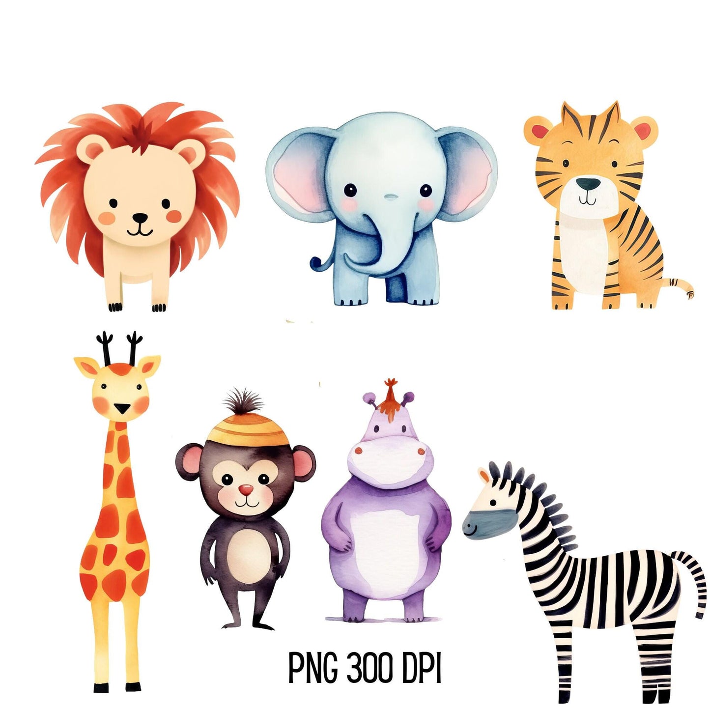 Watercolor Nursery Doodle Clipart