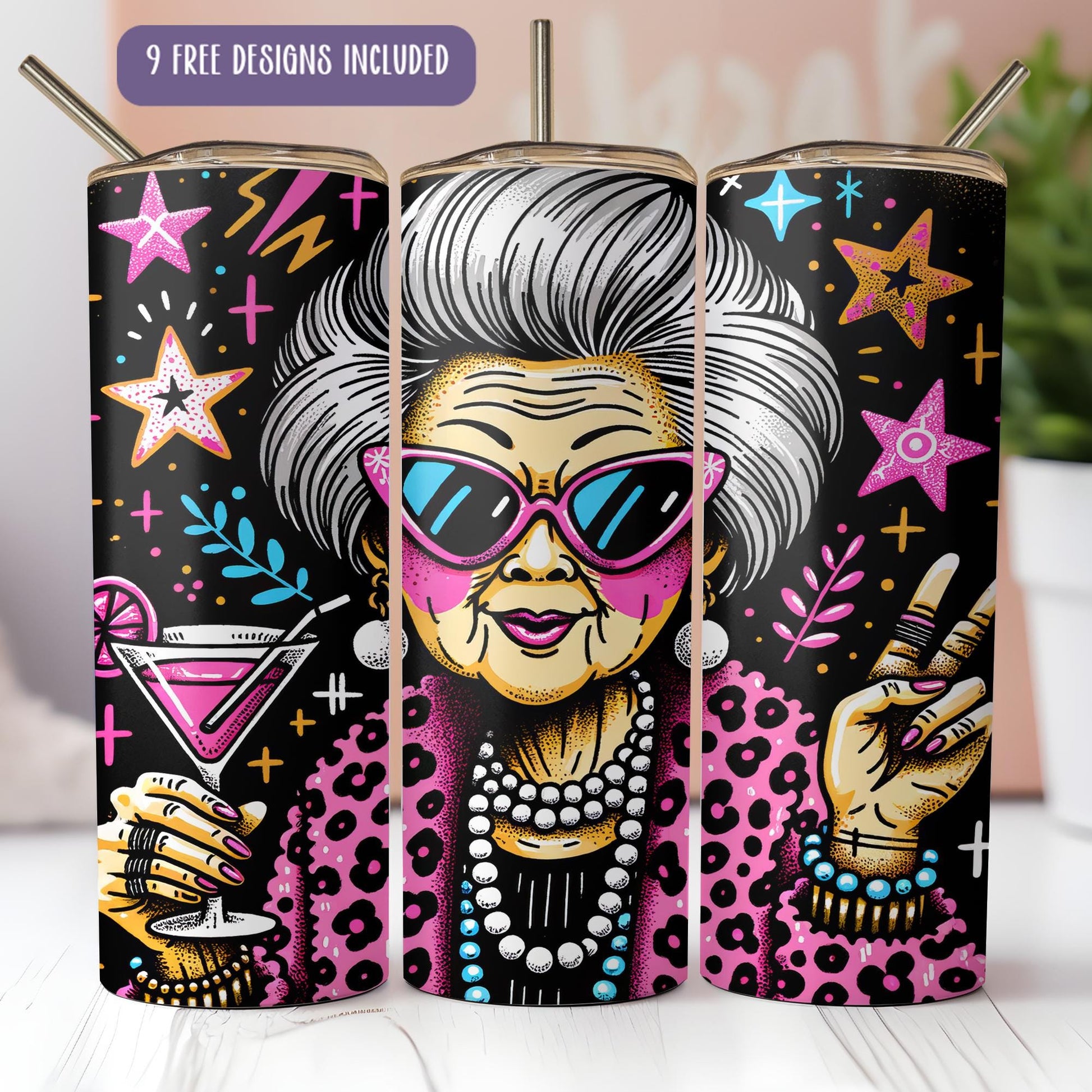 a picture of a woman holding a drink in her hand