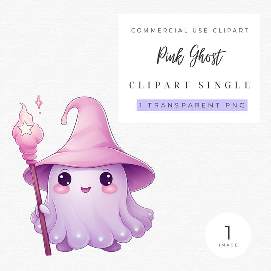 Lindo fantasma kawaii rosa