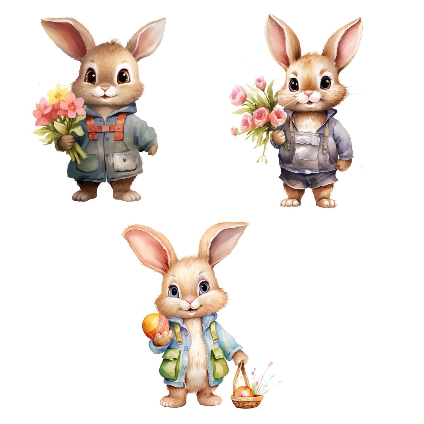 Lindo conejito de Pascua clipart