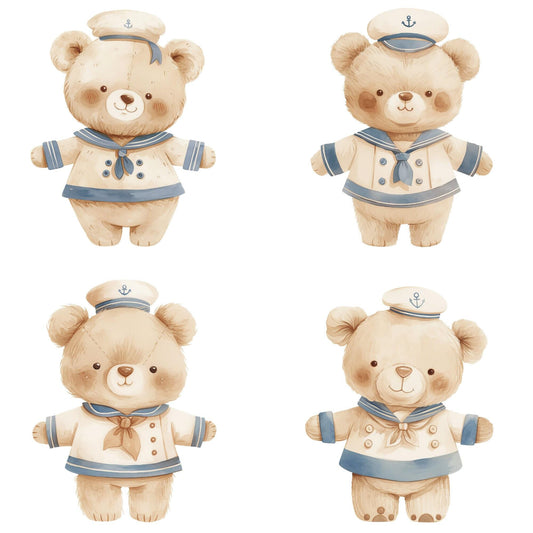 Cute Sailor Bears clipart