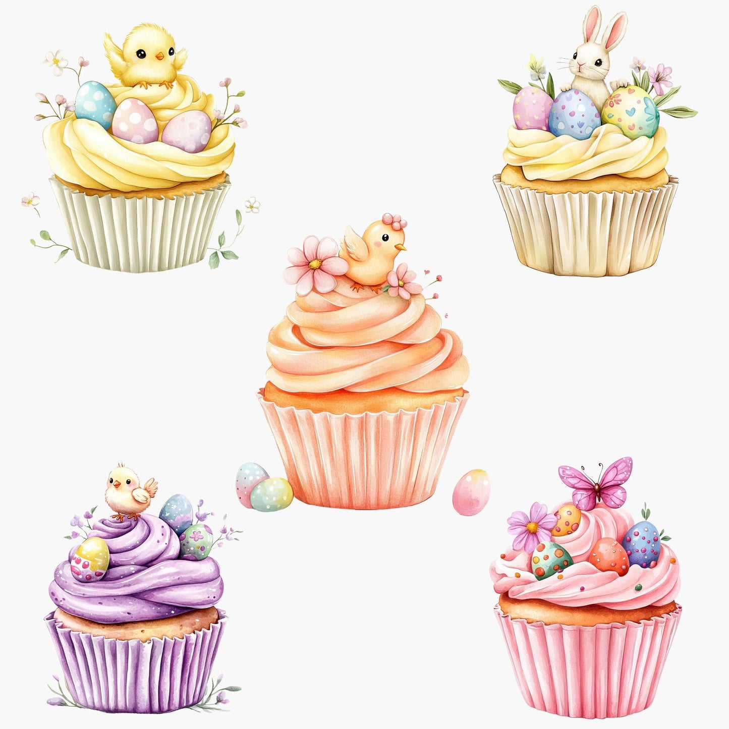 Easter Cupcakes Clipart