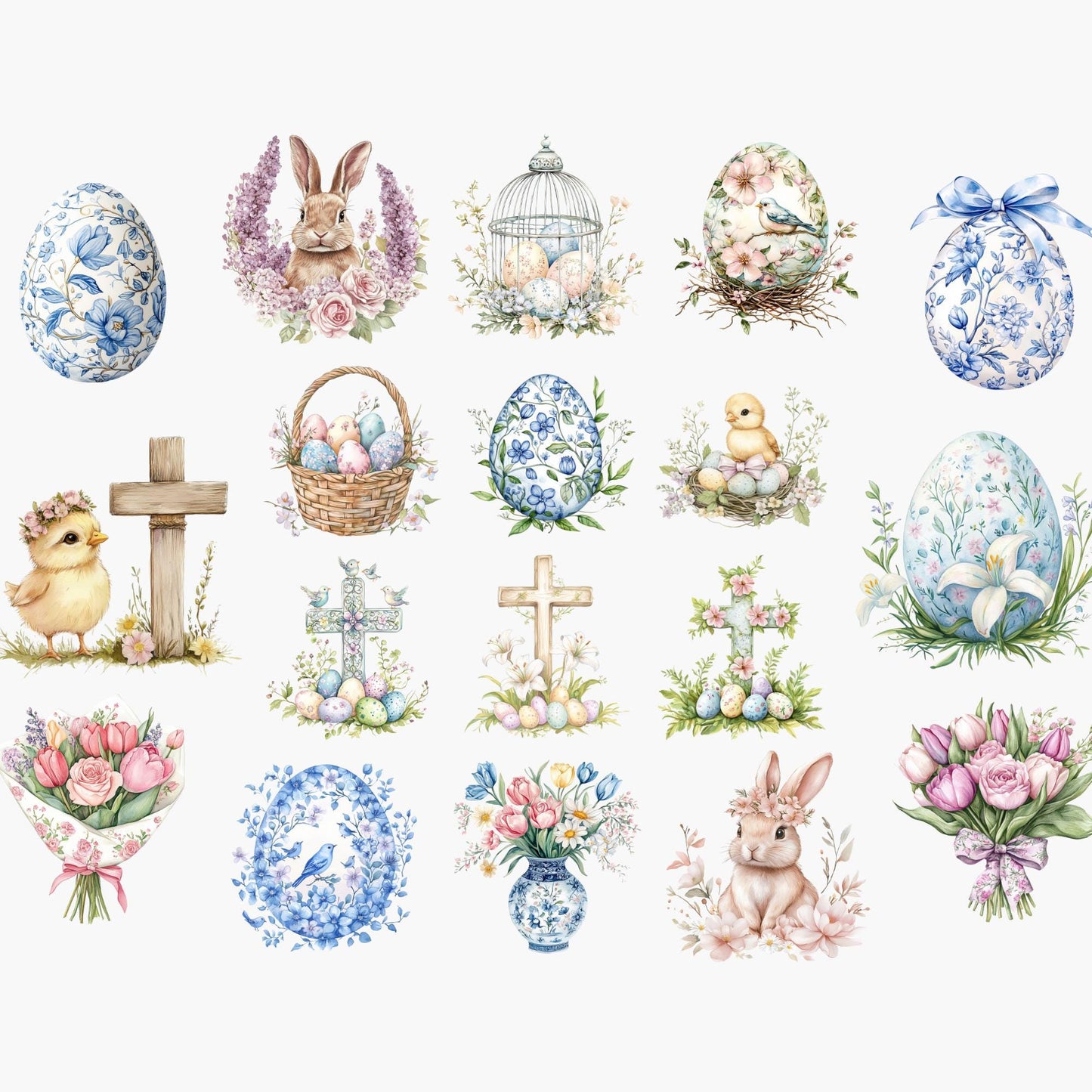 Easter Grandmillennial Clipart