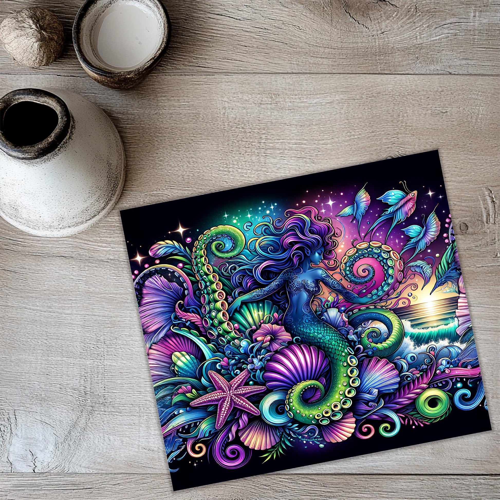 a picture of a painting on a table