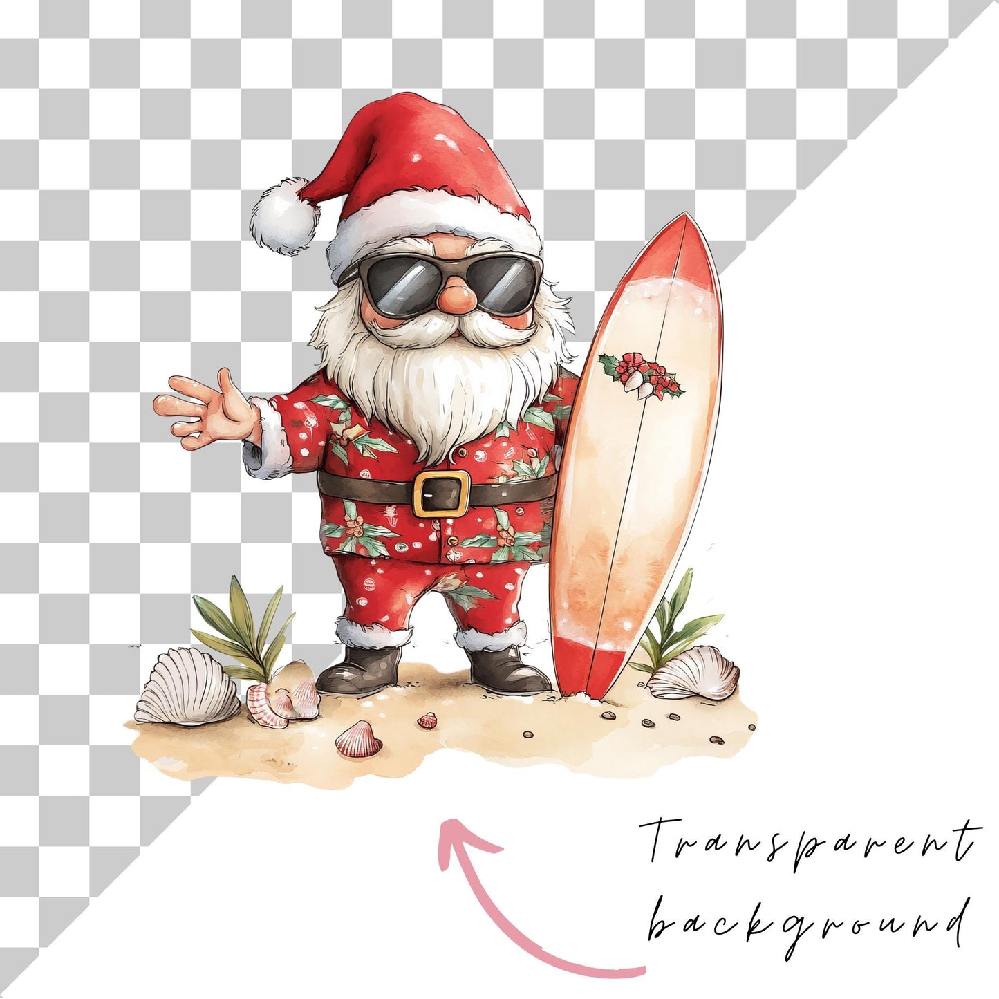 Christmas in July Gnome Clipart