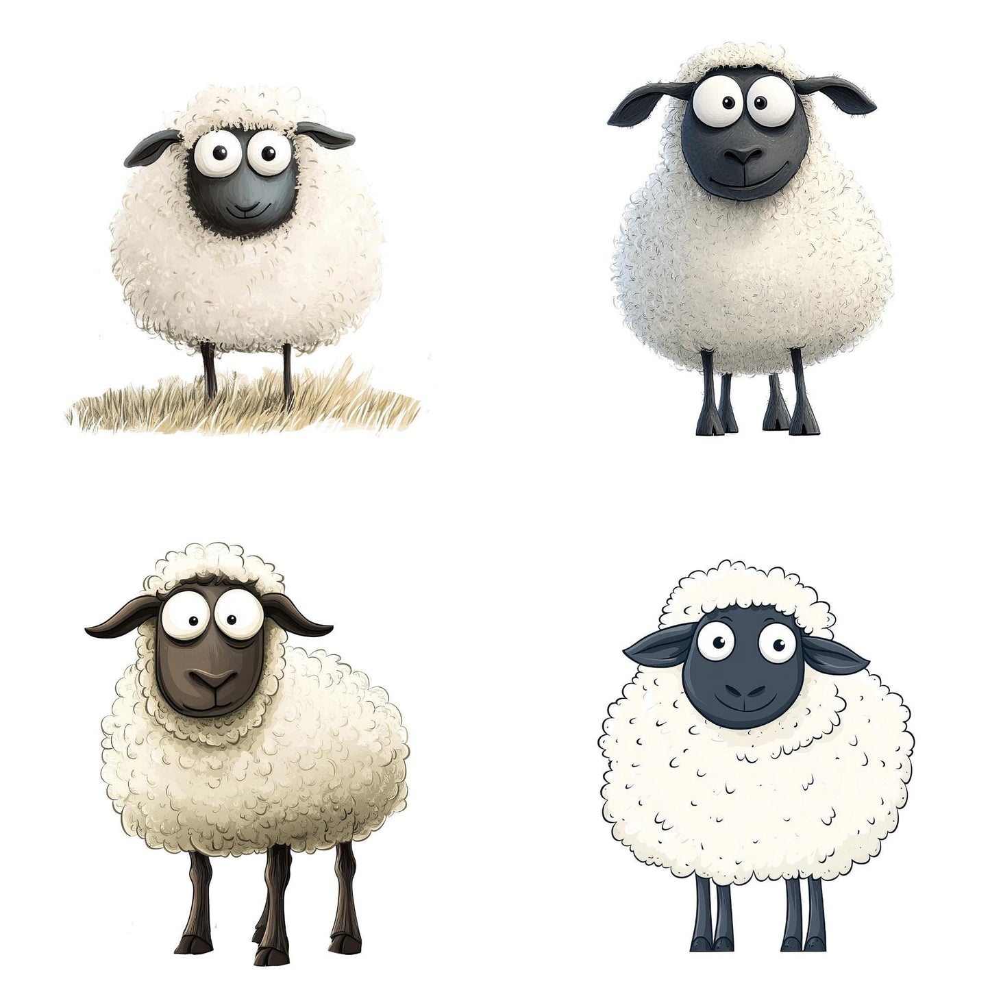 Quirky Sheep Clipart