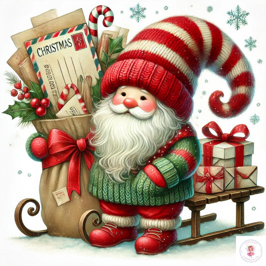 15 Christmas Mailbox Gnome Clipart