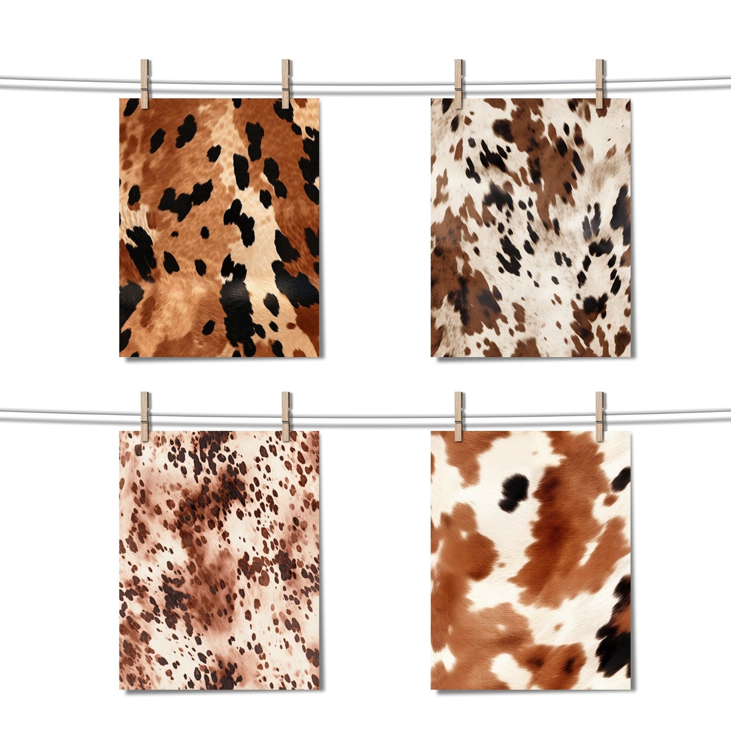 Cowhide Digital Papers