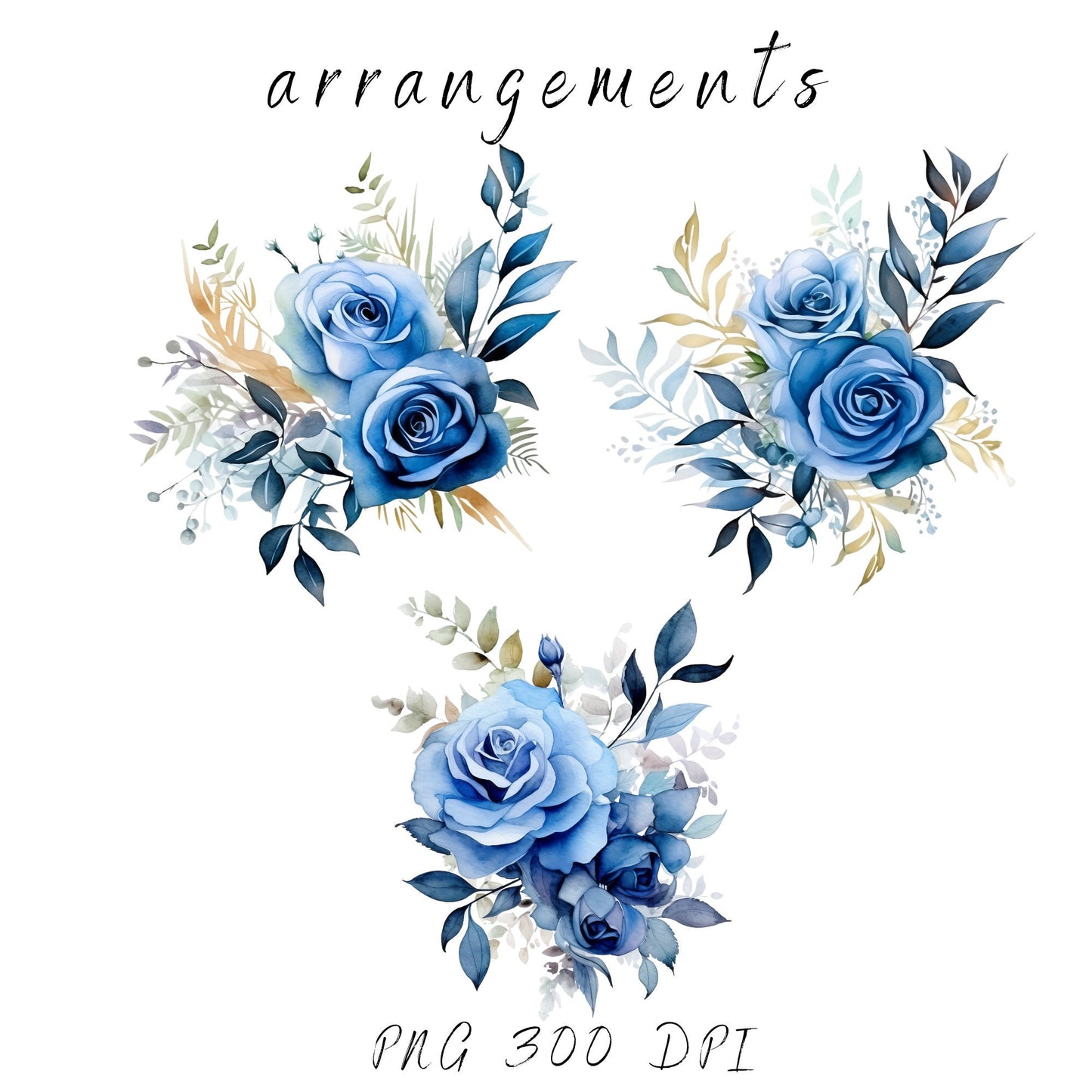 Clipart de rosa azul polvorienta