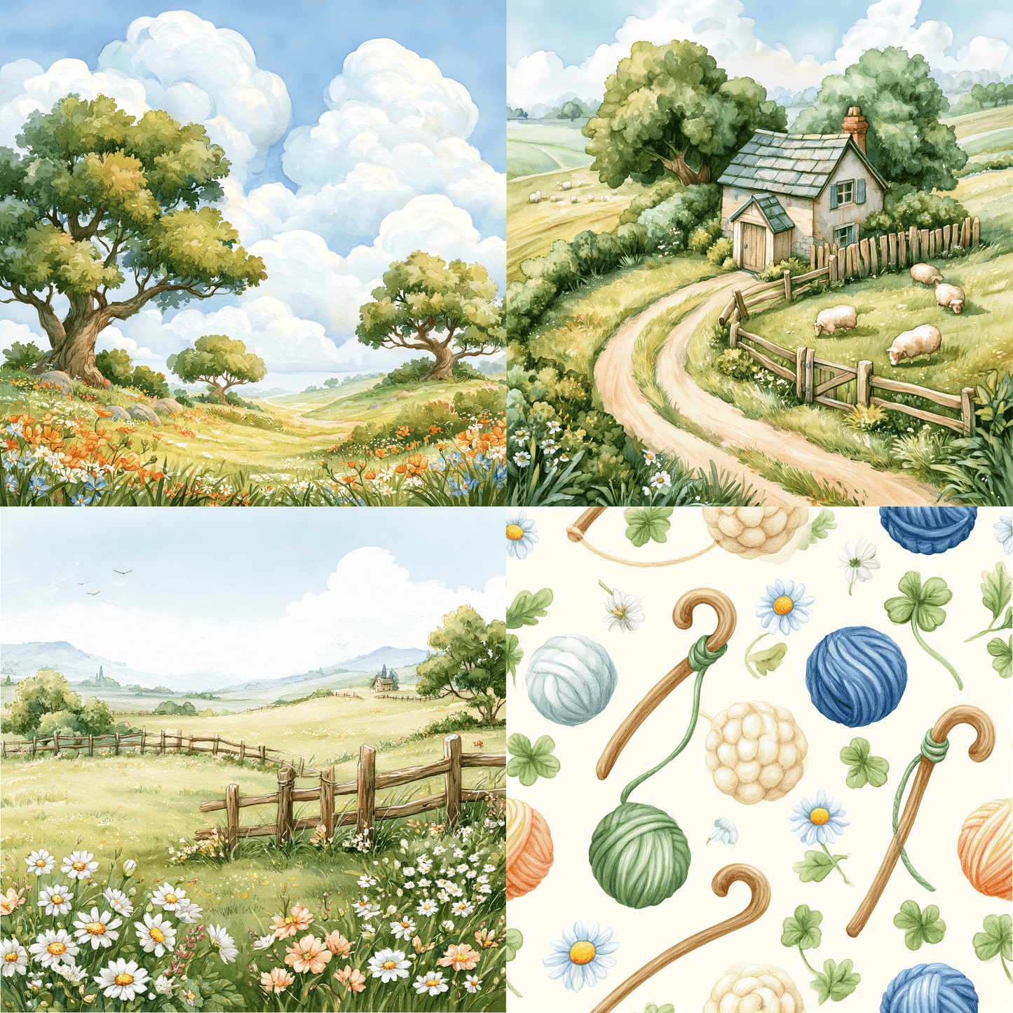 Baa Baa Black Sheep Nursery Rhyme Clipart Bundle | Watercolor Storybook PNGs