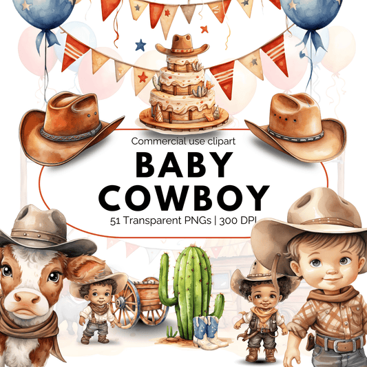 Baby Cowboy Clipart