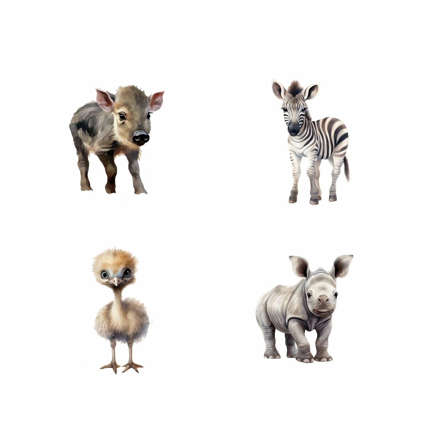 Baby Safari animal clipart