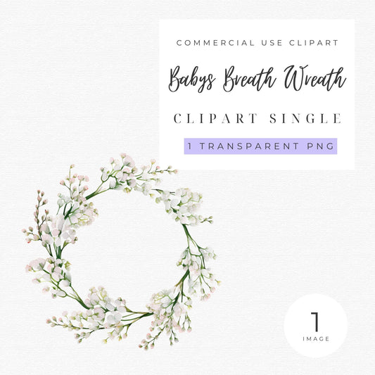 Babys Breath Wreath Clipart