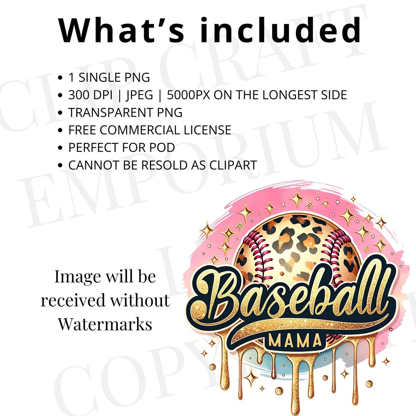 Baseball Mama PNG