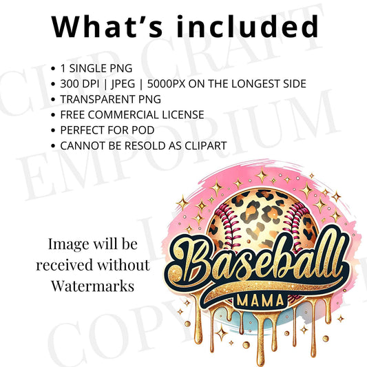 Baseball Mama PNG