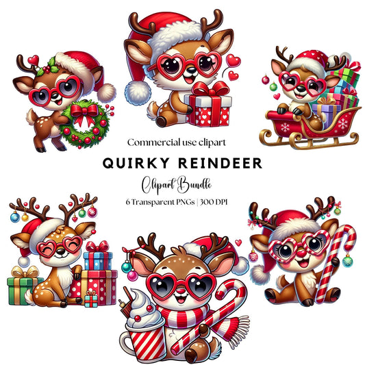 Quirky Reindeer clipart