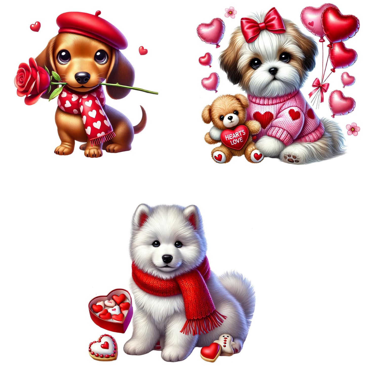 Clipart de perros de San Valentín