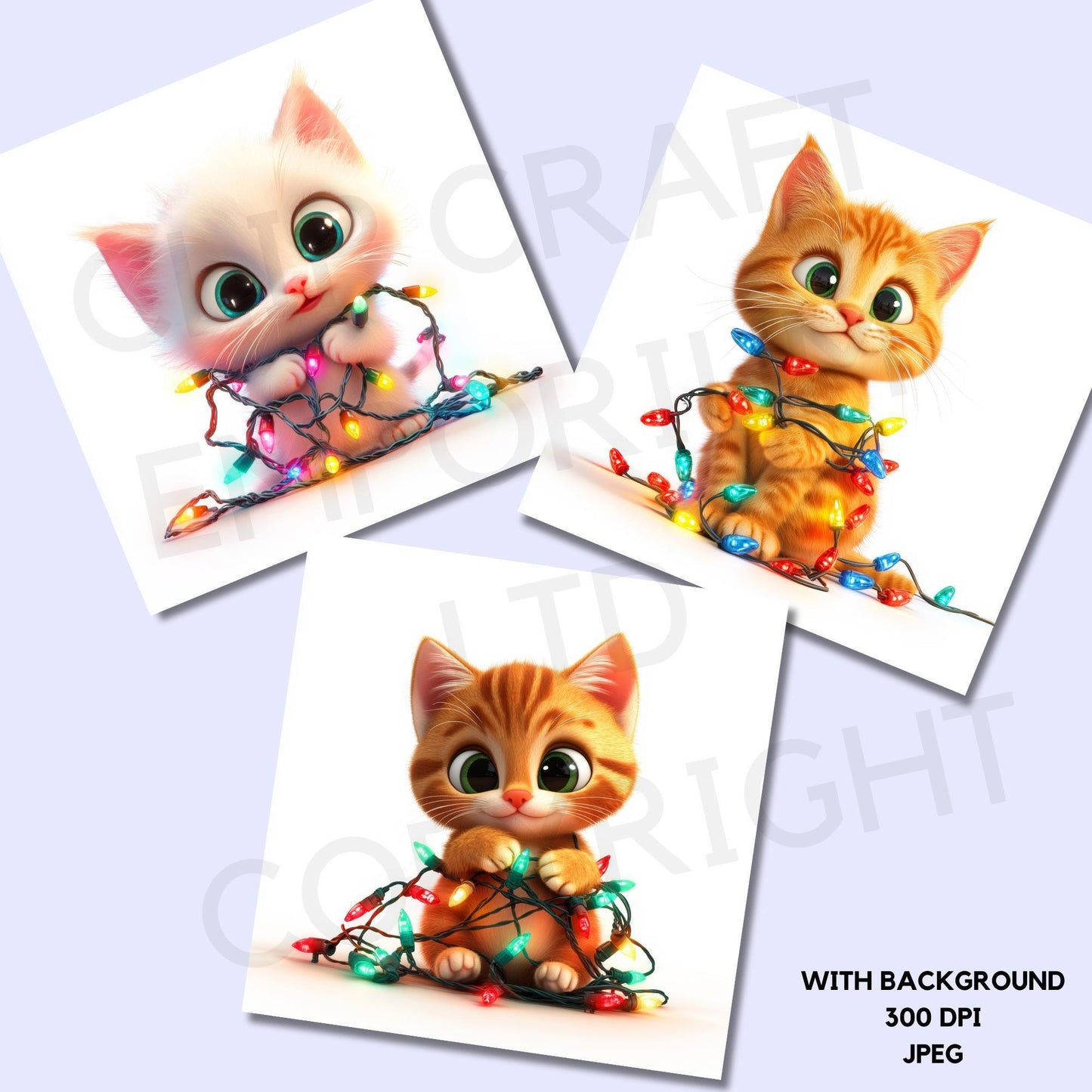 15 Quirky Christmas Cat Clipart