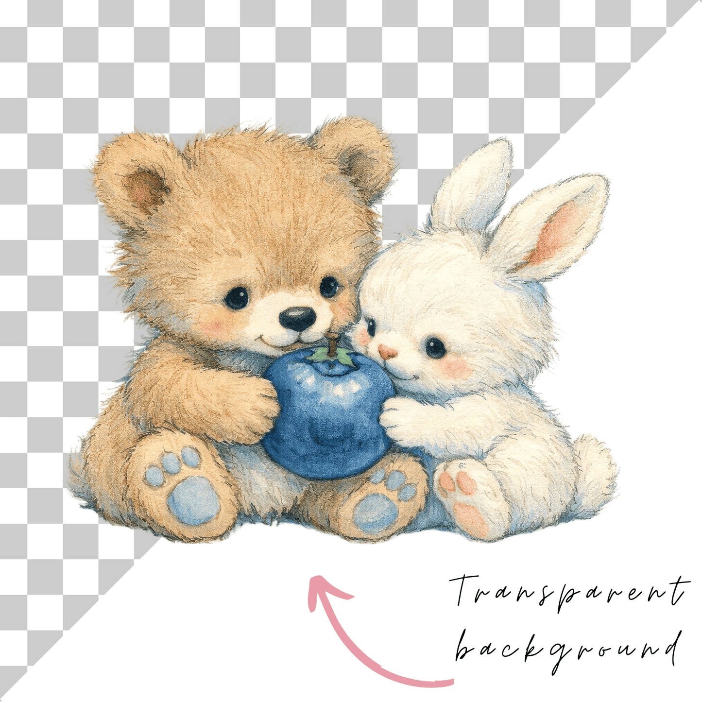 Berry First Birthday Clipart Bundle – Blueberry Theme PNG