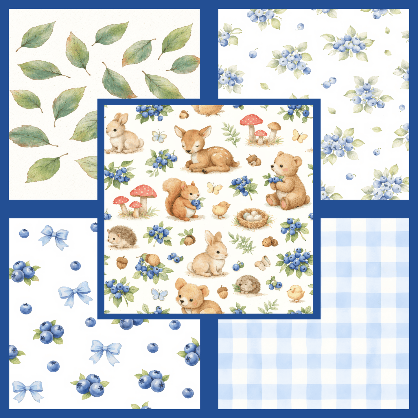 Berry First Birthday Clipart Bundle – Blueberry Theme PNG