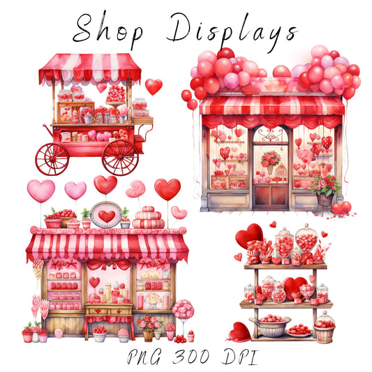 Valentines Candy Shop Clipart