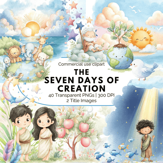 Bible Stories & Characters Mega Bundle | 1100+ Christian Clipart PNGs Commercial Use