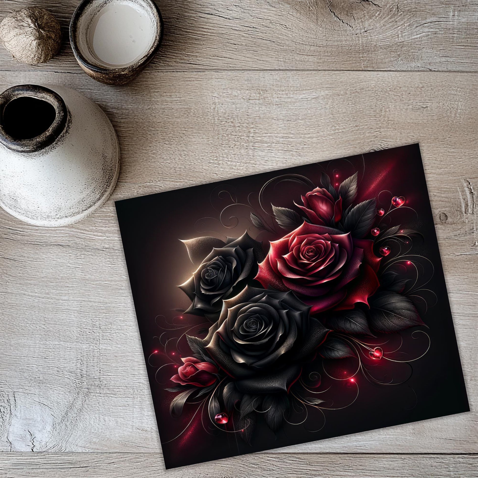 a picture of some flowers on a table