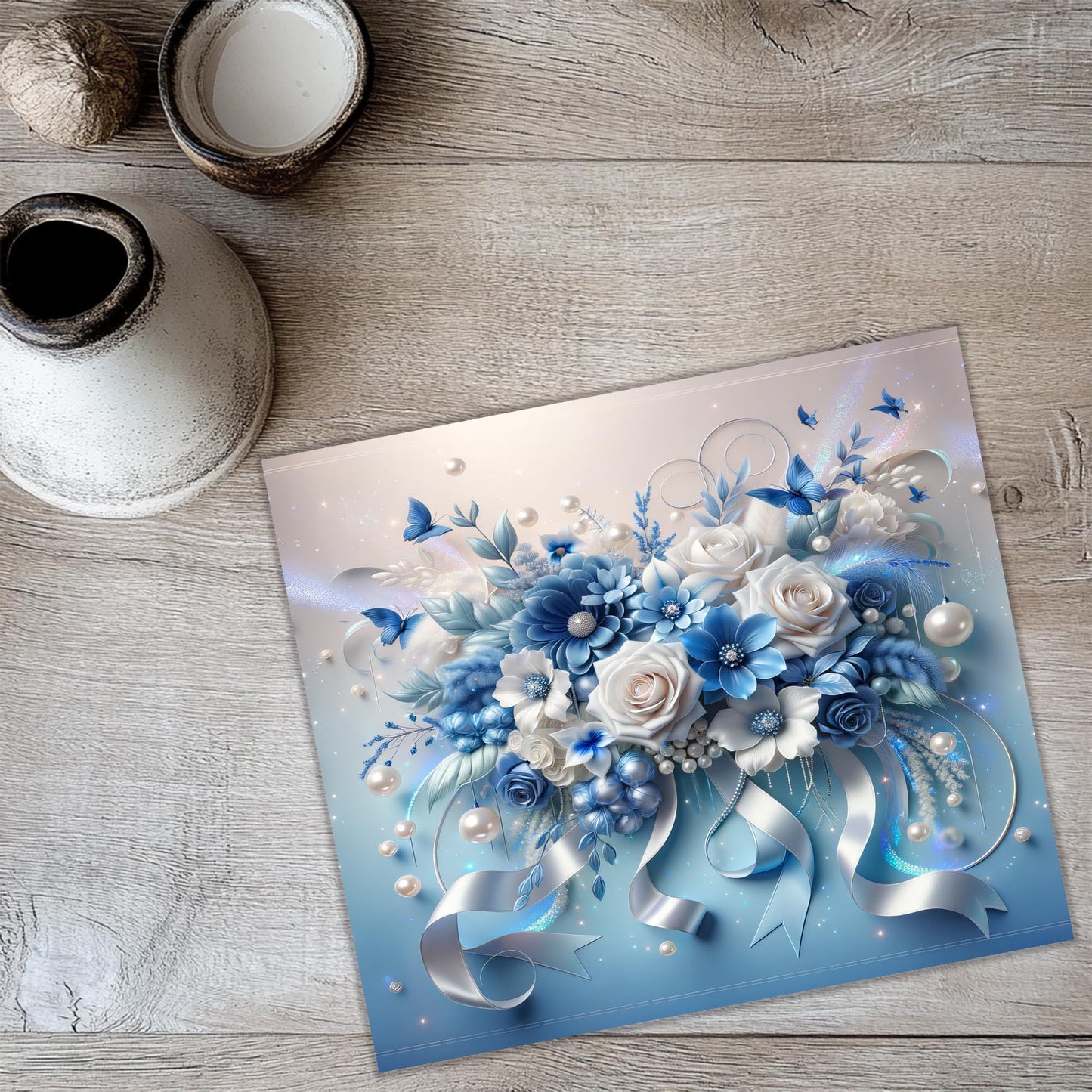a picture of a bouquet of flowers on a table