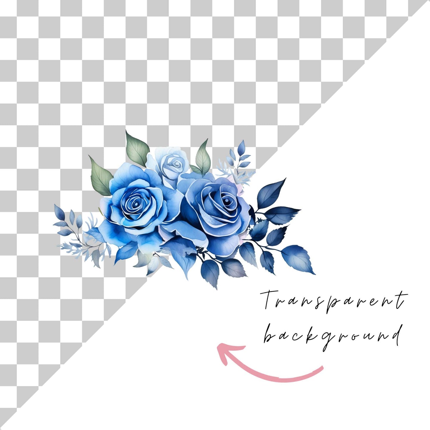 Blue Dusty Rose Clipart