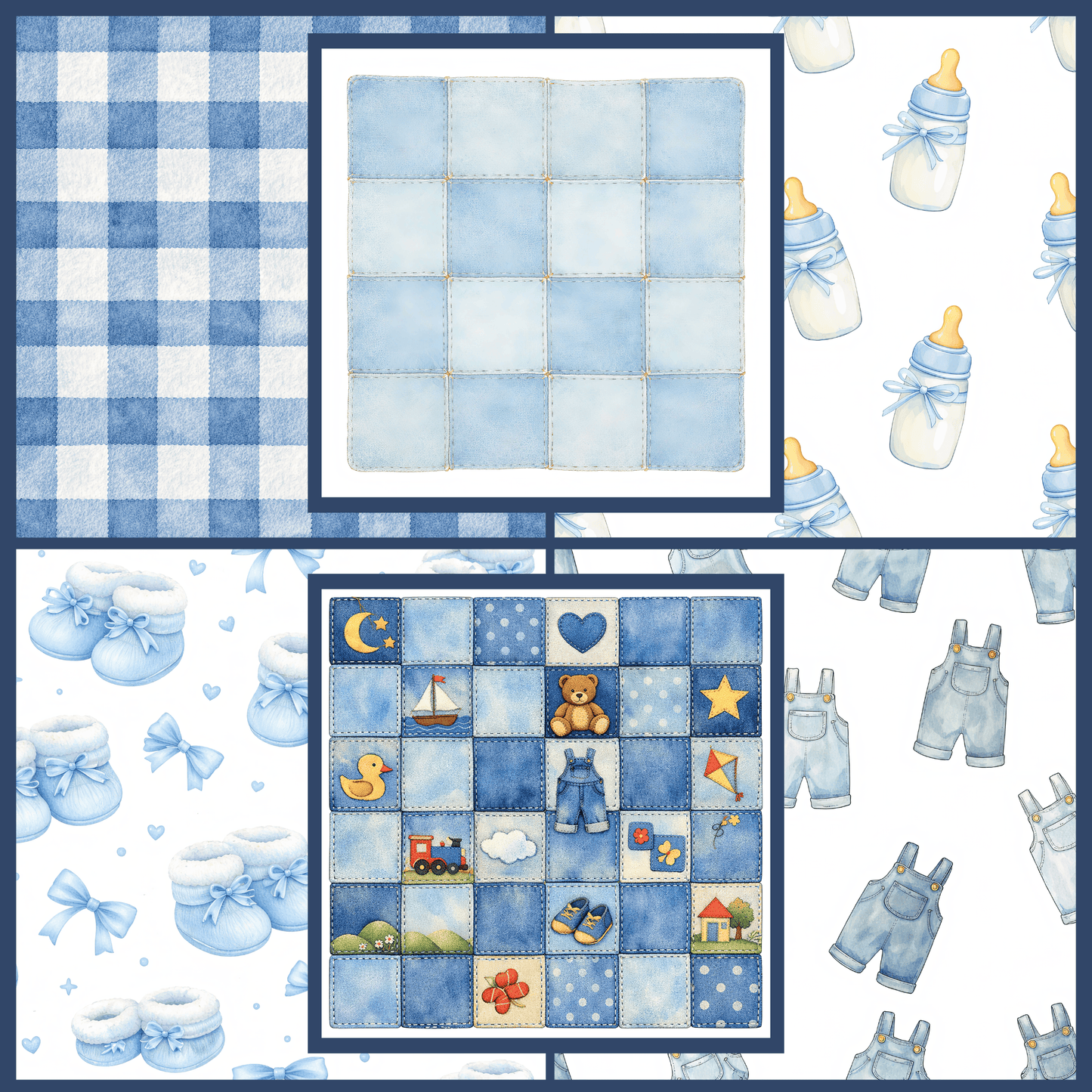 Blue Jean Baby Clipart – Baby Shower & Kids Printables