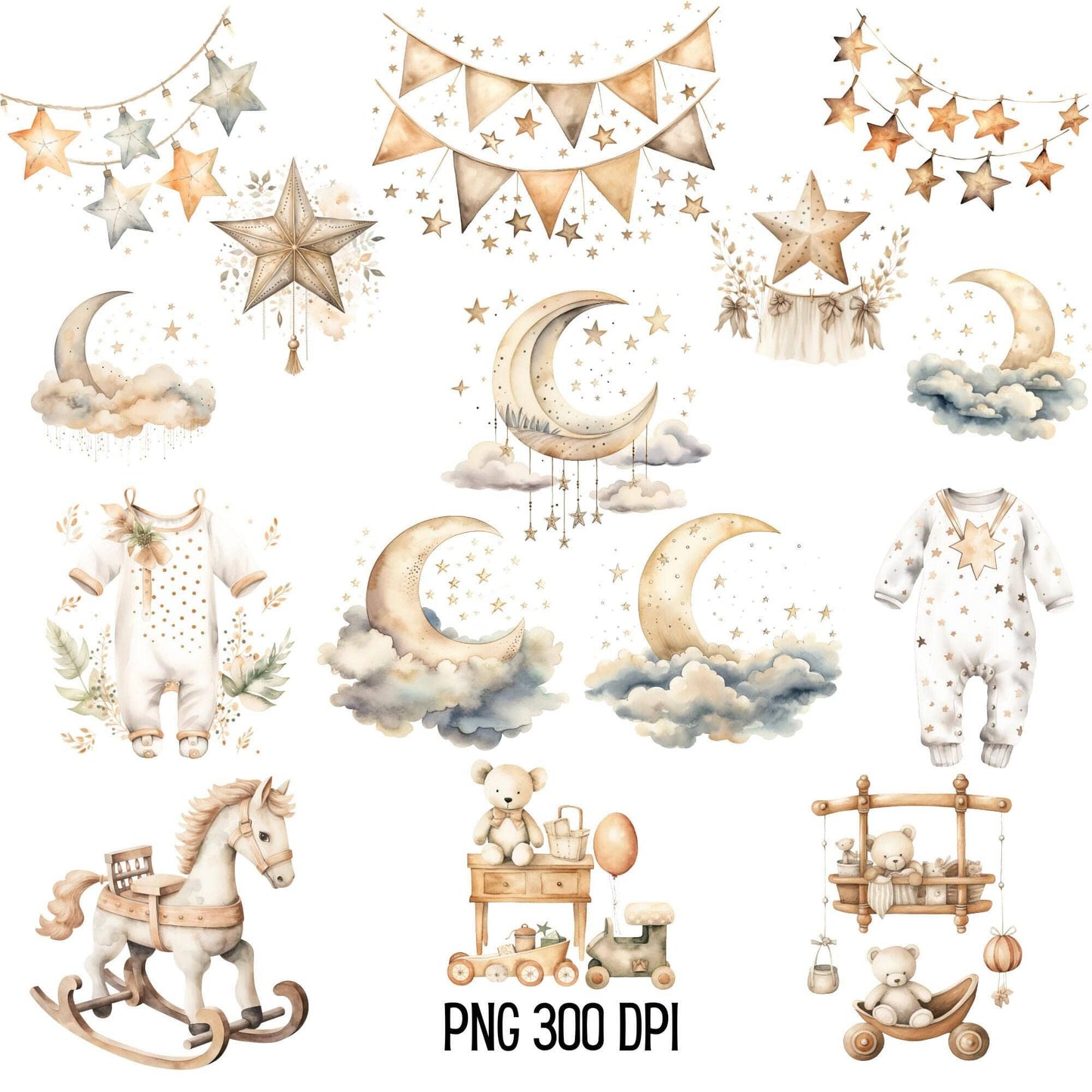 Boho Baby Shower Clipart